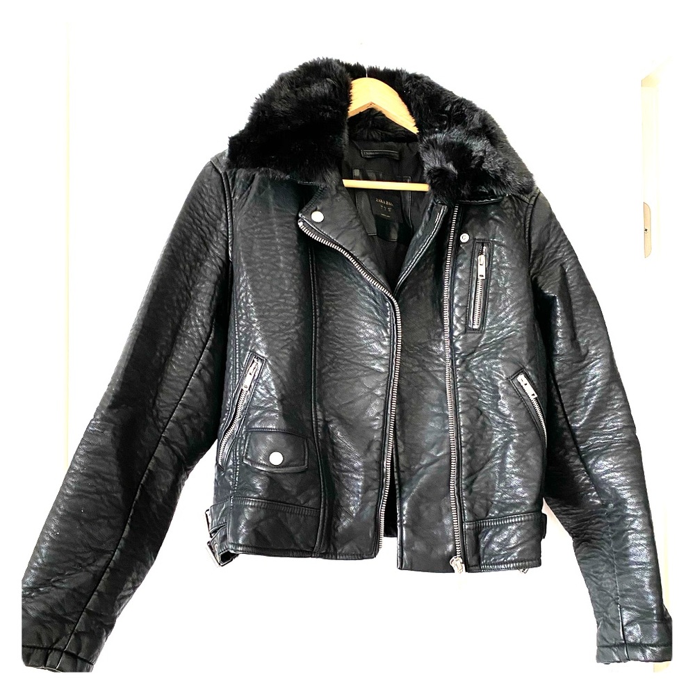 Black leather jacket
